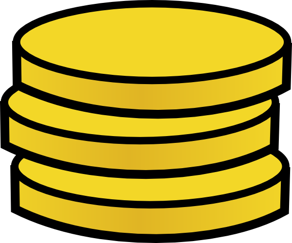 Pirate Clipart Gold Coin - 3 Coins Clipart (600x500)