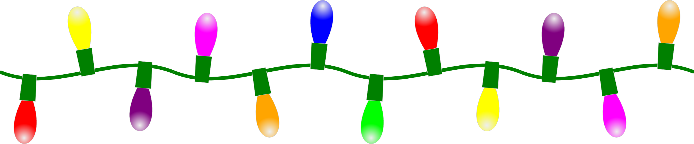 Animated Christmas Lights By Jaynick - Animated Christmas Lights Clipart (2400x500)