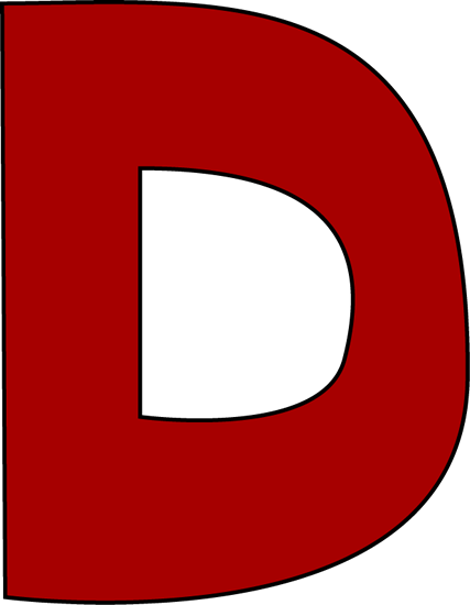 D Clipart - Letter D Clipart (427x550)