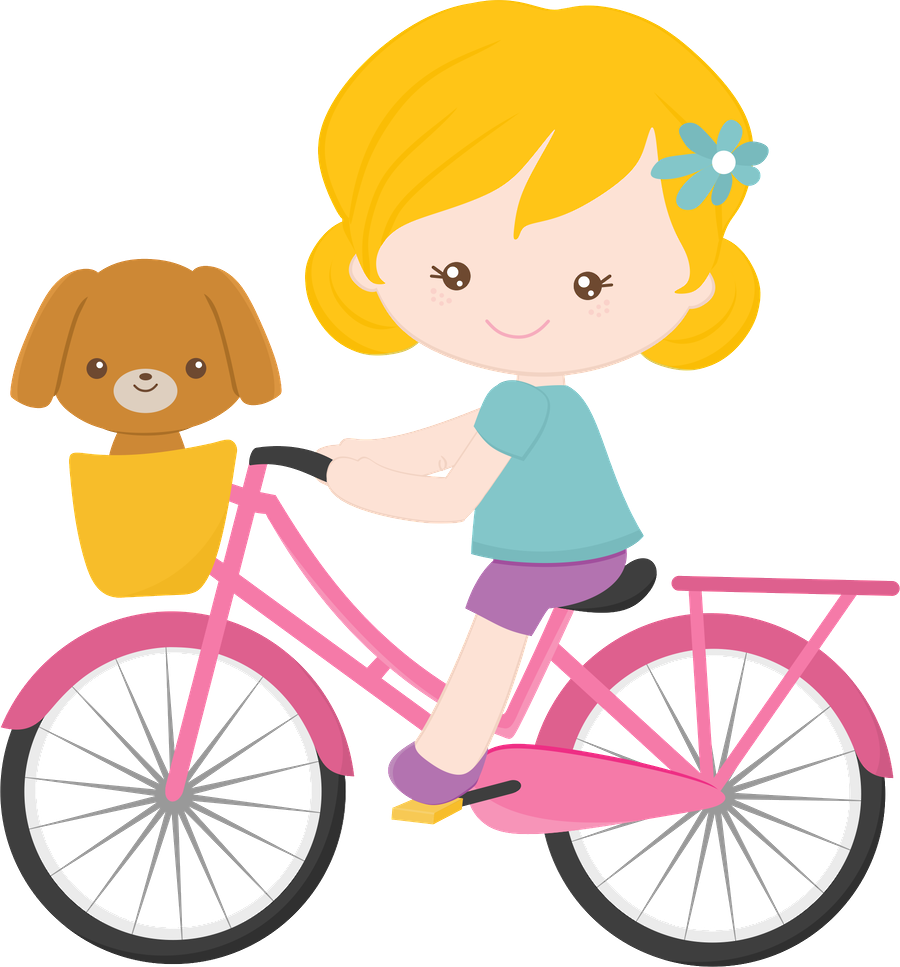 Bike, Girls, Bicycle Painting, Clip Art, Painted Stones, - Clip Art (900x967)