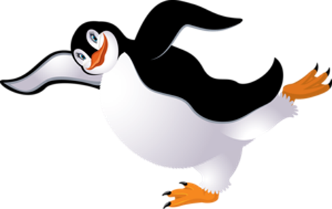 Penguin Cartoon Clip Art Bird Images - Penguin Happy Smiling Pillow Case (476x300)