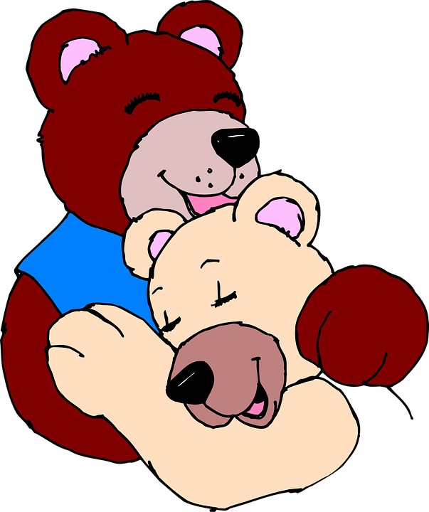 Clipart Two Bears Hugging - Happy Hug Day Gif (603x720)