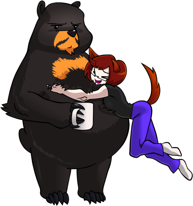 Maiyunbby Bear Hug By Mouthlessrobot - Cartoon (901x887)