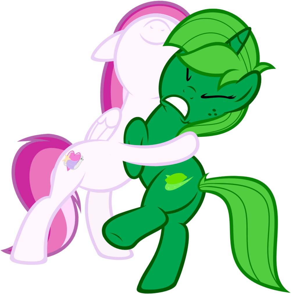 Comfydove, Bear Hug, Birthday, Cute, Duo, Female, Hug, - Cartoon (1015x1024)