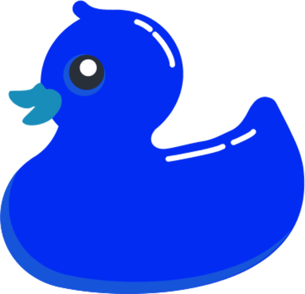 Download - Blue Rubber Duck Clip Art (600x579)