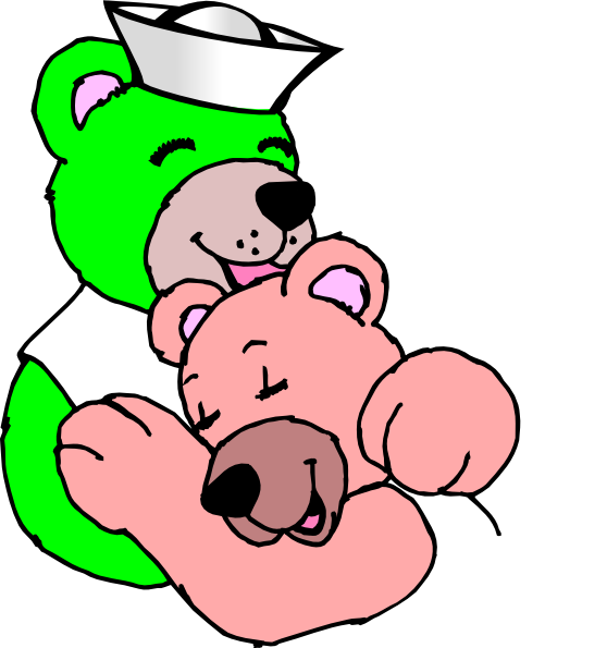 Cartoon Bear Hug - Hugging Bears (558x595)