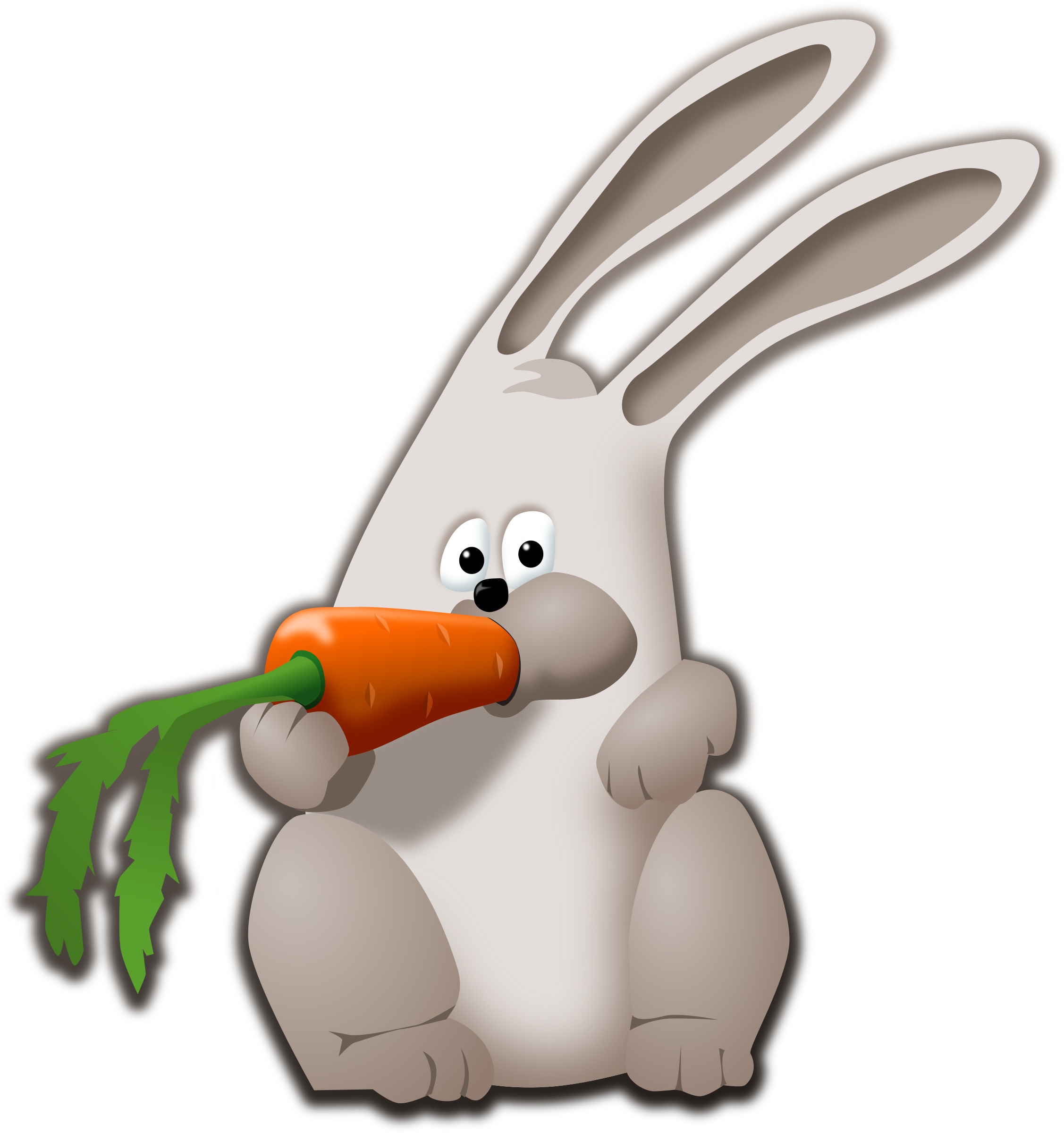 Bunny Eating Carrot Scallywag March Clipartist - Easter Bunny Eating Carrot (2254x2400)