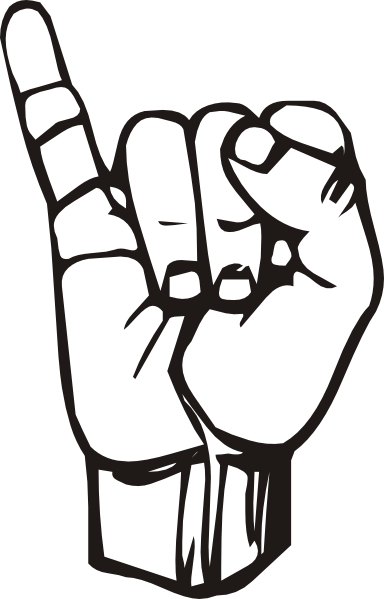 Free Vector Sign Language I Clip Art - Sign Language I Love You (384x599)