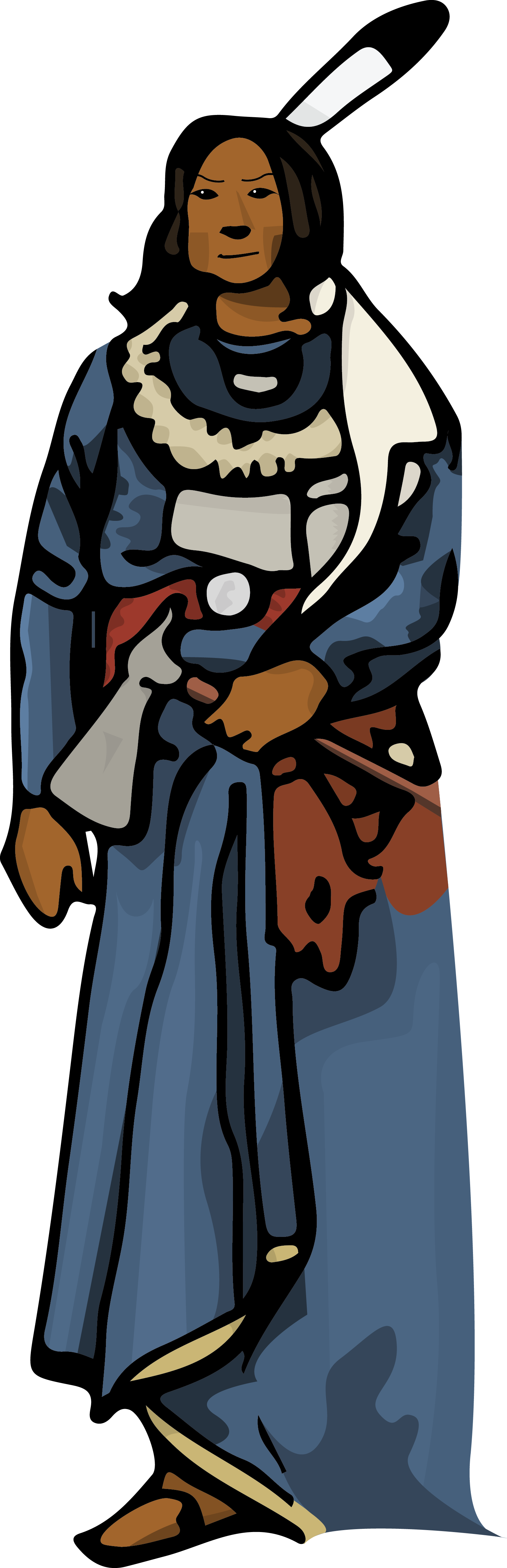 Chief Standing Bear - Illustration (1580x4883)