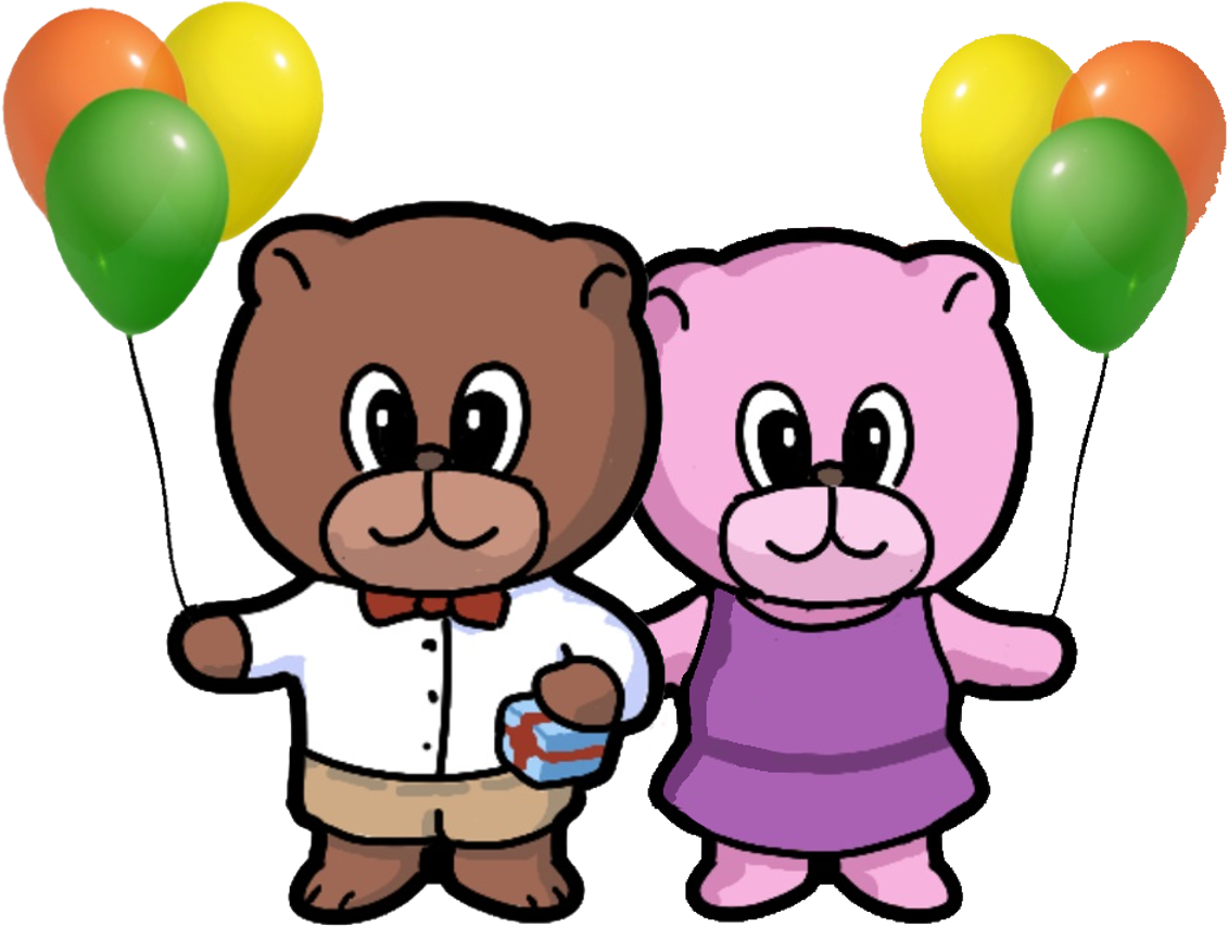 Party Papers With Teddy Bears - Cartoon (1240x933)