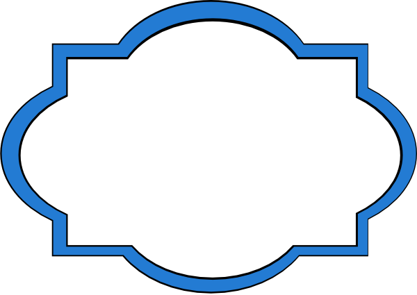 Blue Frame Label Clip Art - Clip Art (600x425)