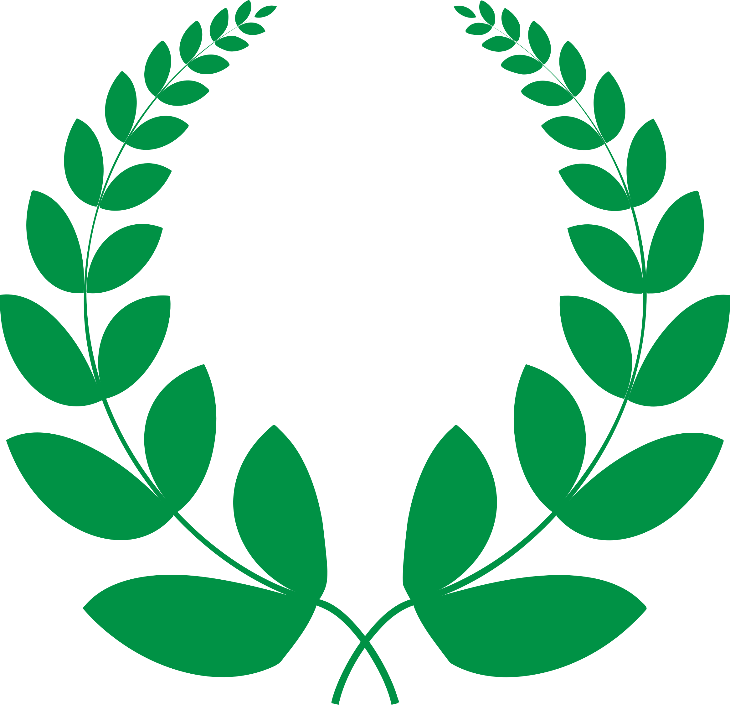 Laurel Wreath - Wreath Green Png (2332x2250)
