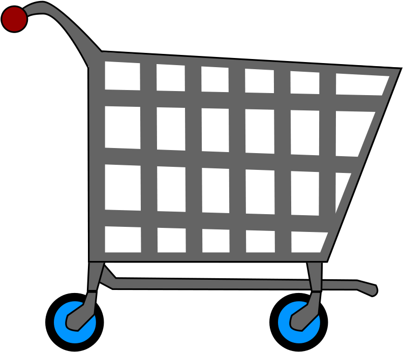 Trolley Clipart Cartoon - Supermarket Trolley Clipart (850x742)