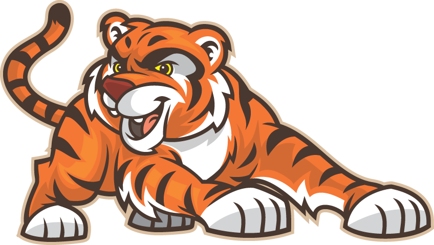 Greencastle Tiger Cubs - Black And White Cougar (848x479)