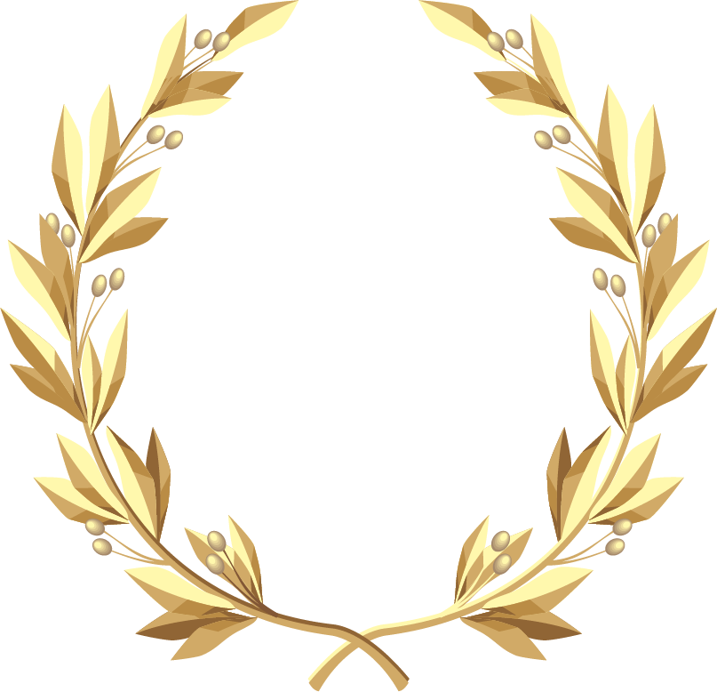 Laurel Wreath Gold Clip Art - Gold Wreath Transparent Background (807x778)