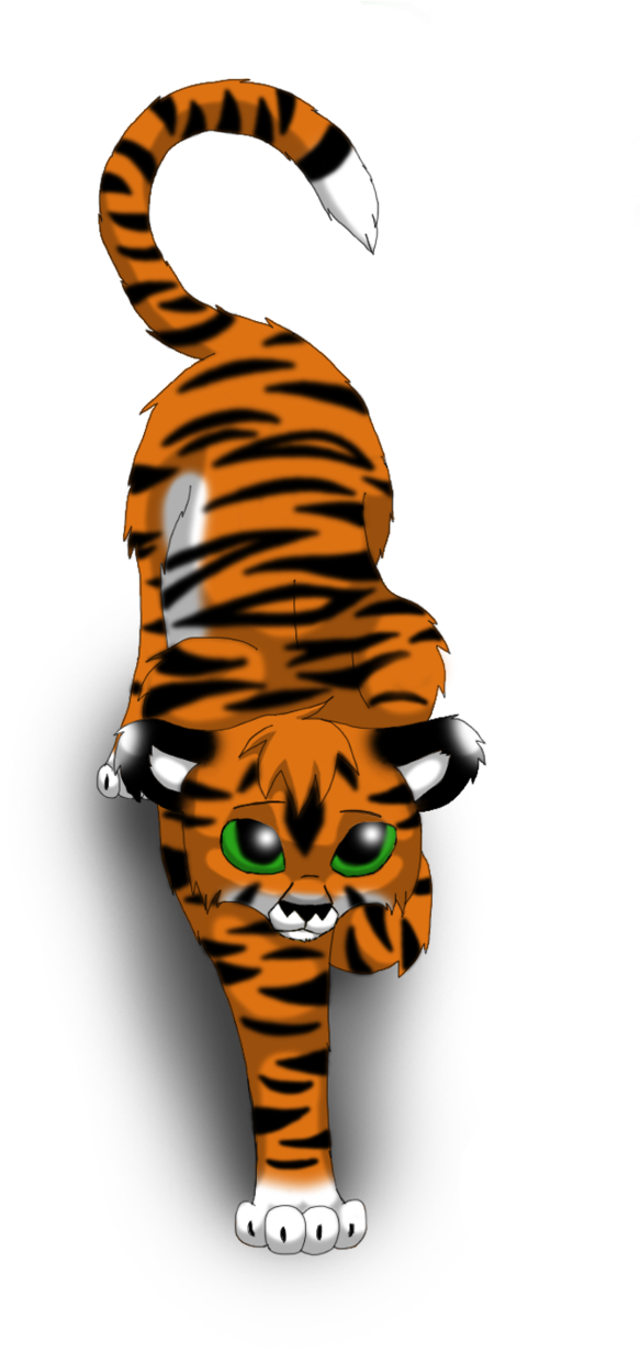 Tiger Cub By Cheetany - Bengal Tiger (649x1231)