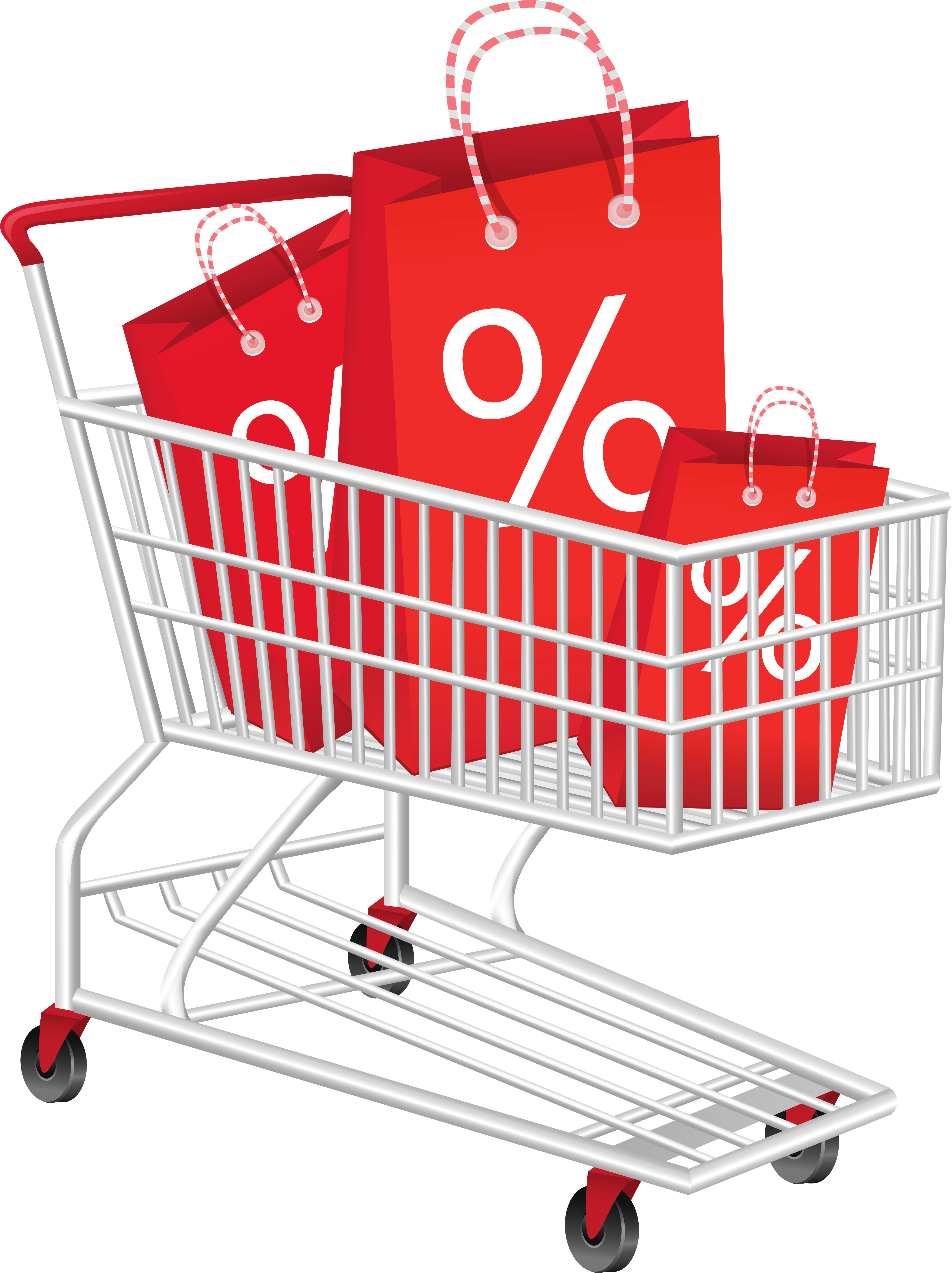 Discount Shopping Cart Clipart Png Picture - Full Shopping Cart Png (5041x6486)