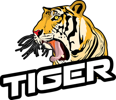 Tiger Roaring Animal Nature Wildcat Jungle - Tiger Roar Png (394x340)