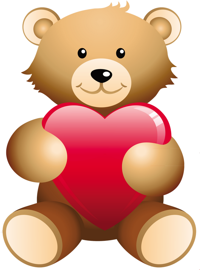 Teddy Bear Heart Clip Art - Teddy Bear Heart Clip Art (670x914)