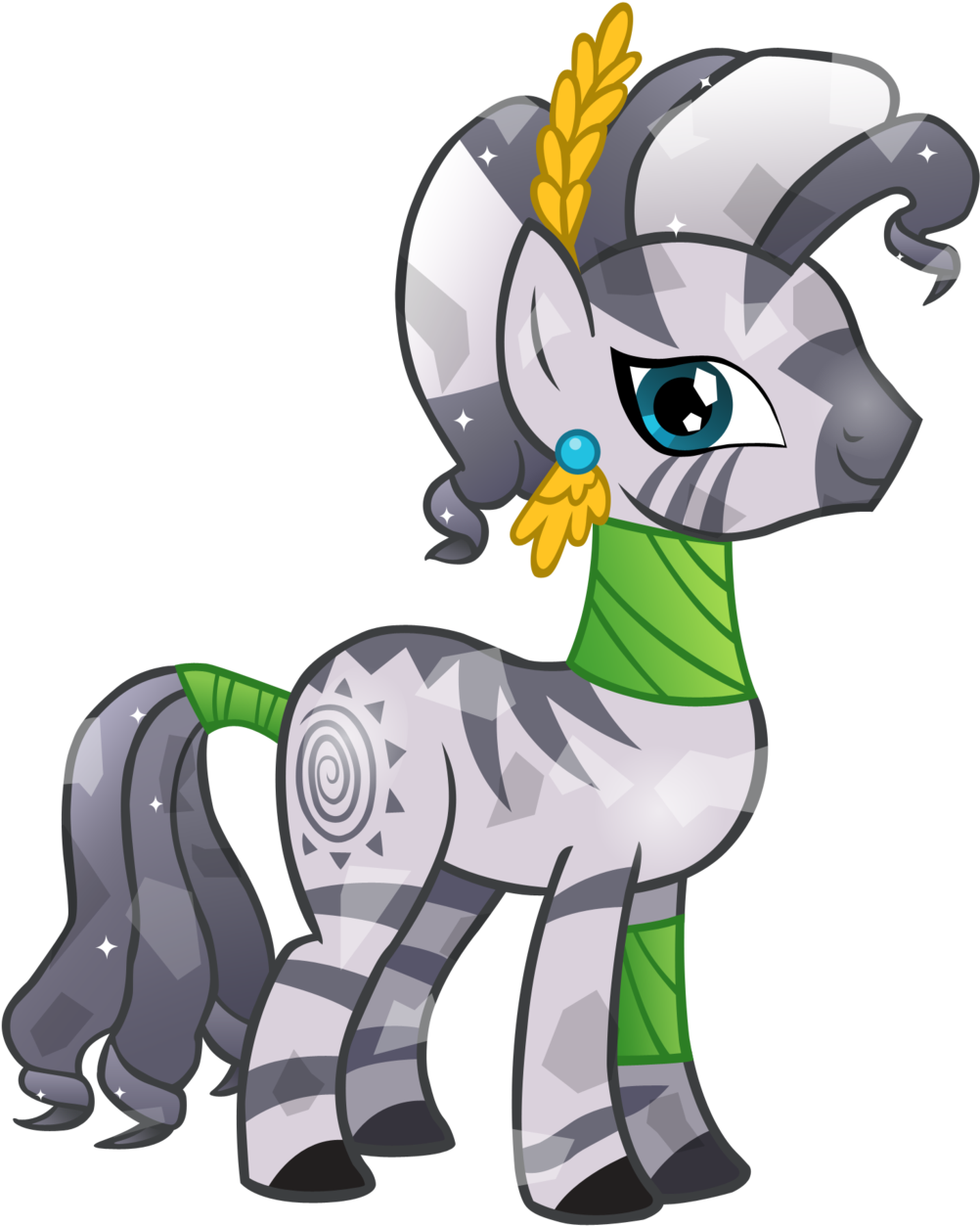 Cloudyglow, Crystallized, Earring, Laurel Wreath, Safe, - Mlp Crystal Zecora (1024x1276)