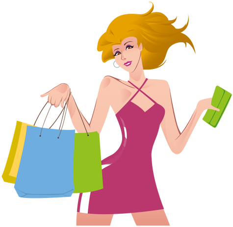 Shopping Png Transparent Shopping - Logo Girl Shopping Png (512x512)