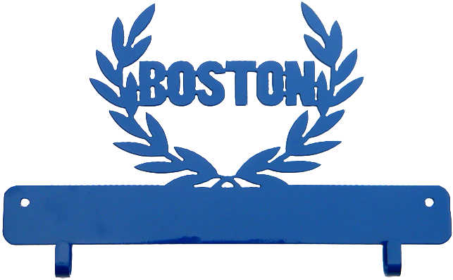 Boston Marathon Blue Race Bib Display Holder - 2018 Boston Marathon (662x400)