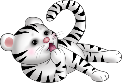 Wild White Tiger Cub - Wild White Tiger Cub (512x347)