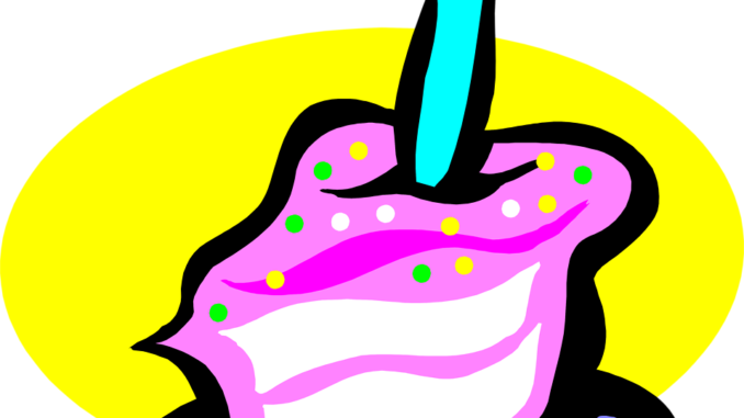 See Here Birthday Candle Clipart Black And White Hd - Slice Of Birthday Cake (678x381)