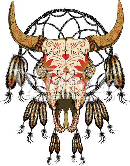 Cow Skull Southwestern Dream Catcher - Dream Catcher Skull Transparent (600x600)