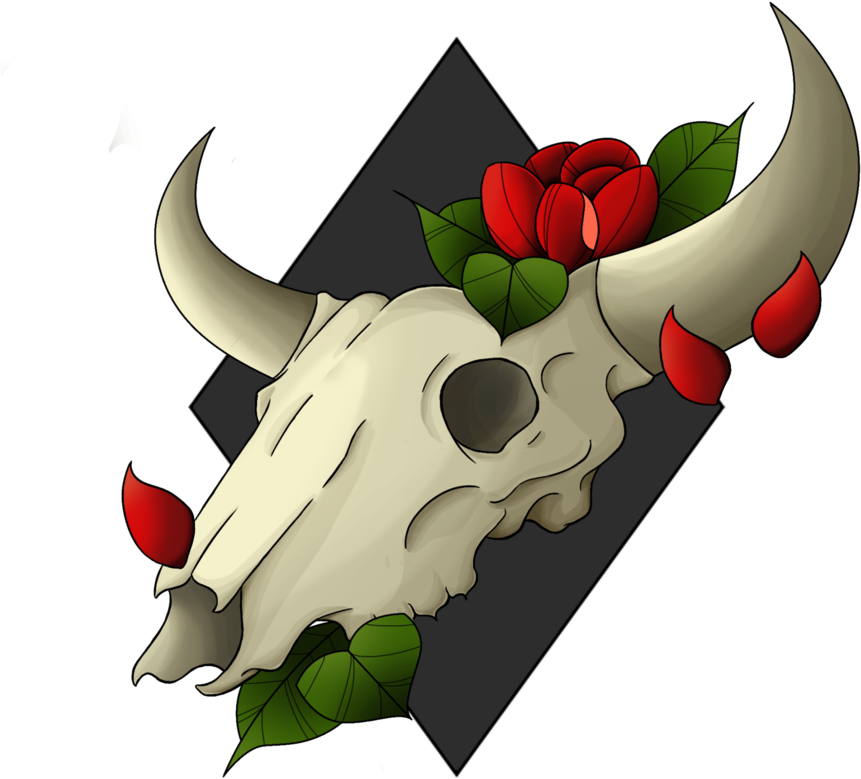 Cowskull By Undeadlu - Illustration (894x894)
