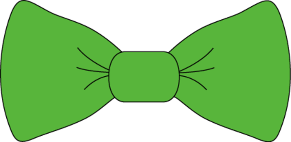 Clip Art Baby Boy Ties Clipart - Green Bow Tie Vector (600x294)