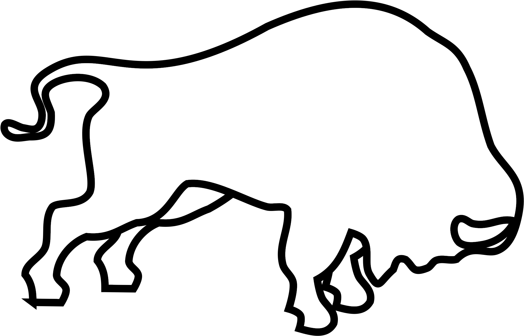 Bison Clip Art - Bison Icon Png (2400x1333)