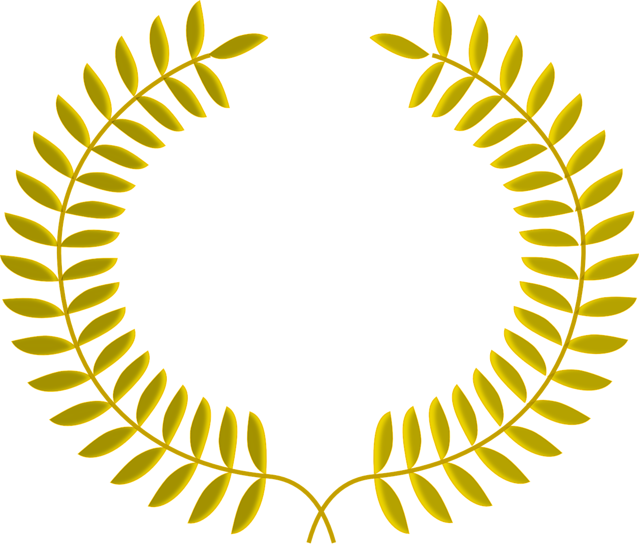 Laurel Wreath Wall Decal Bay Laurel - Brasão Com Coroa Em Png (1280x1093)