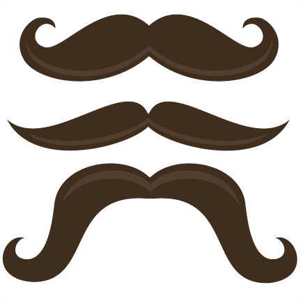 Mustache Clip Art Clipart - Handlebar Mustache Clip Art (432x432)