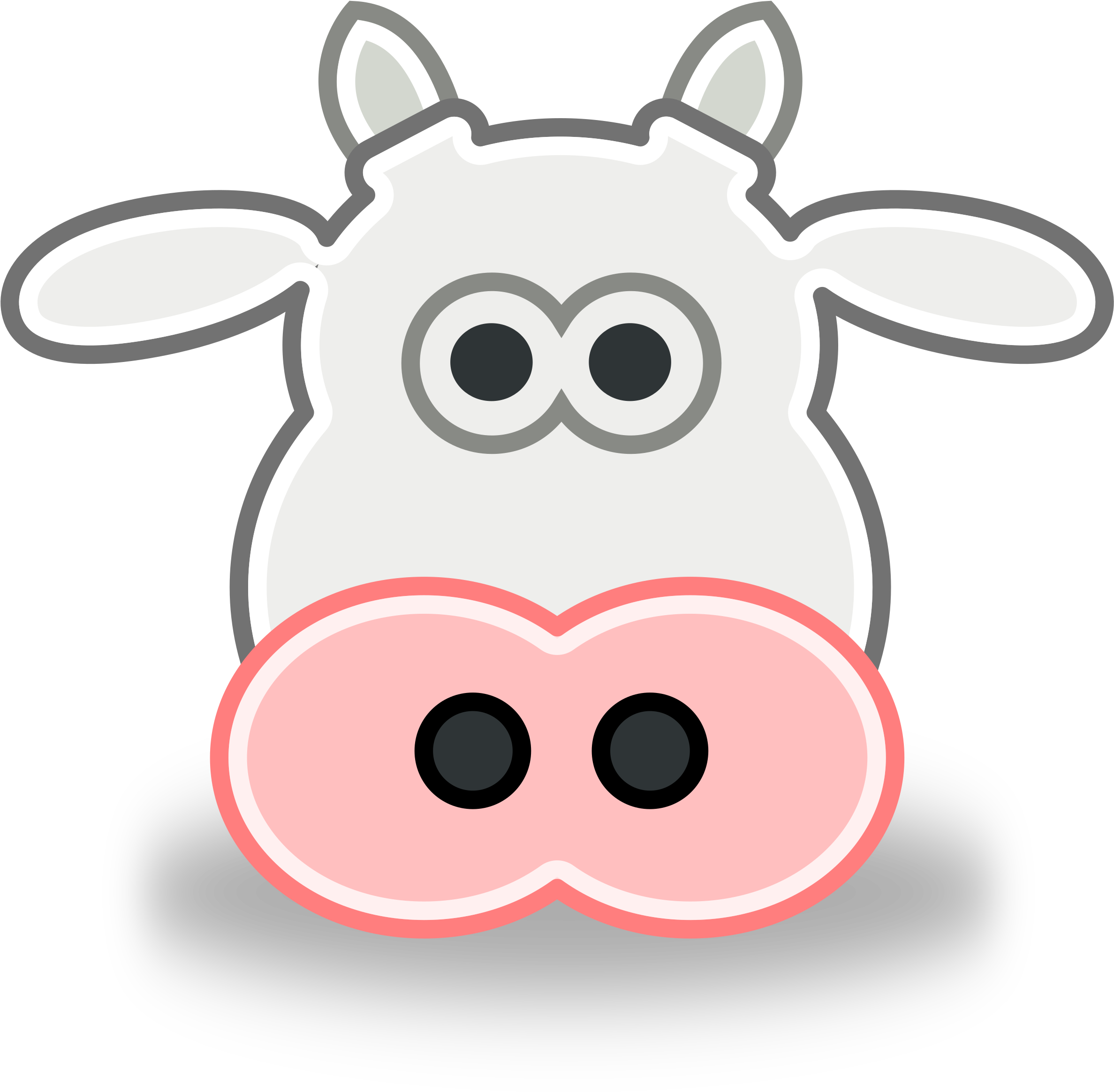 Style Cow Head - Cow Head Png (2400x2400)