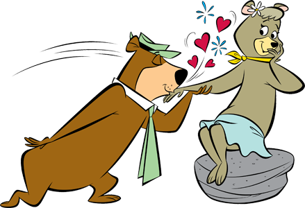 Yogikissingcindy - Cindy Bear Yogi Bear (439x300)