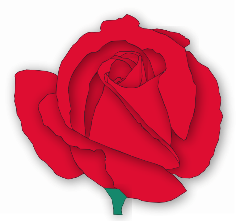 Single Red Rose Clip Art This Large Red Rose Clip Art - Big Rose Cartoon (800x800)