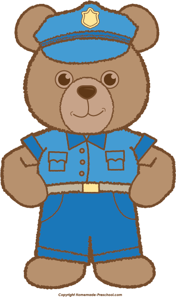 Click To Save Image - Teddy Bear Police Cartoon (354x599)