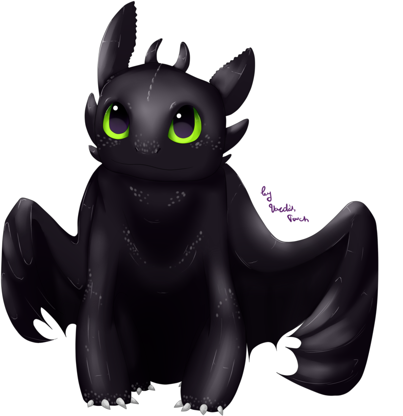 Toothless - Httyd - - By Vardastouch - - Cute Toothless Dragon (836x955)