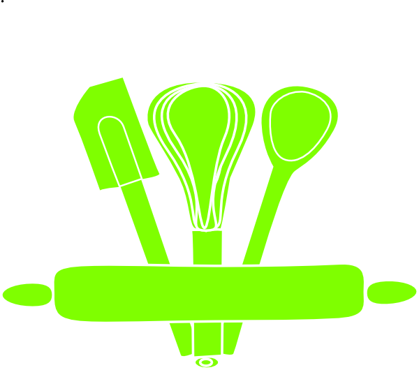 Green Kitchen Utensils Clip Art At Clker - Clip Art (600x530)