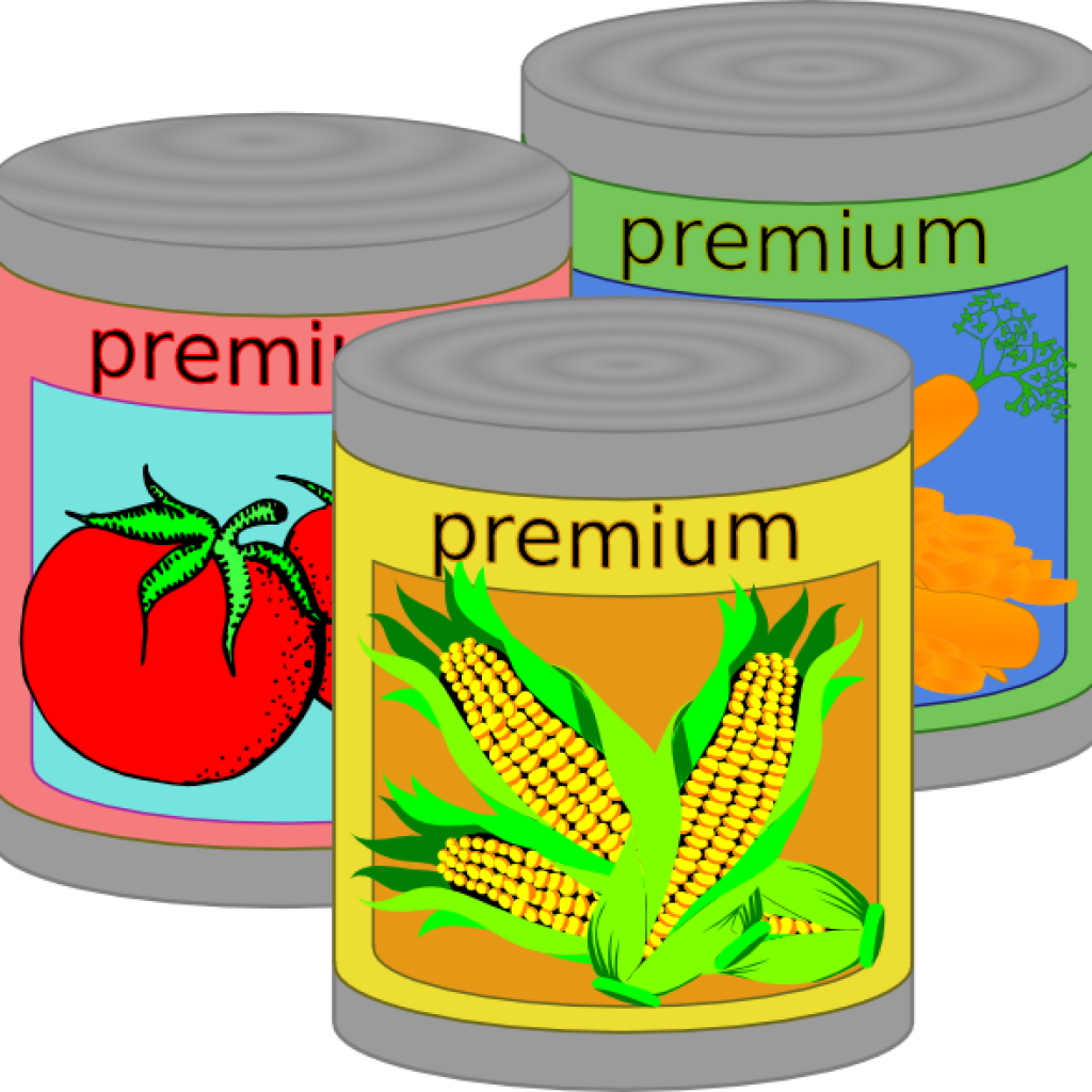 Canned Food Clipart Canned Food Clip Art At Clker Vector - Canned Food Clip Art (1024x1024)