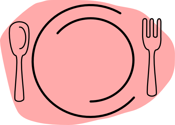 Pink Plate Clip Art - Plate Clip Art (600x431)