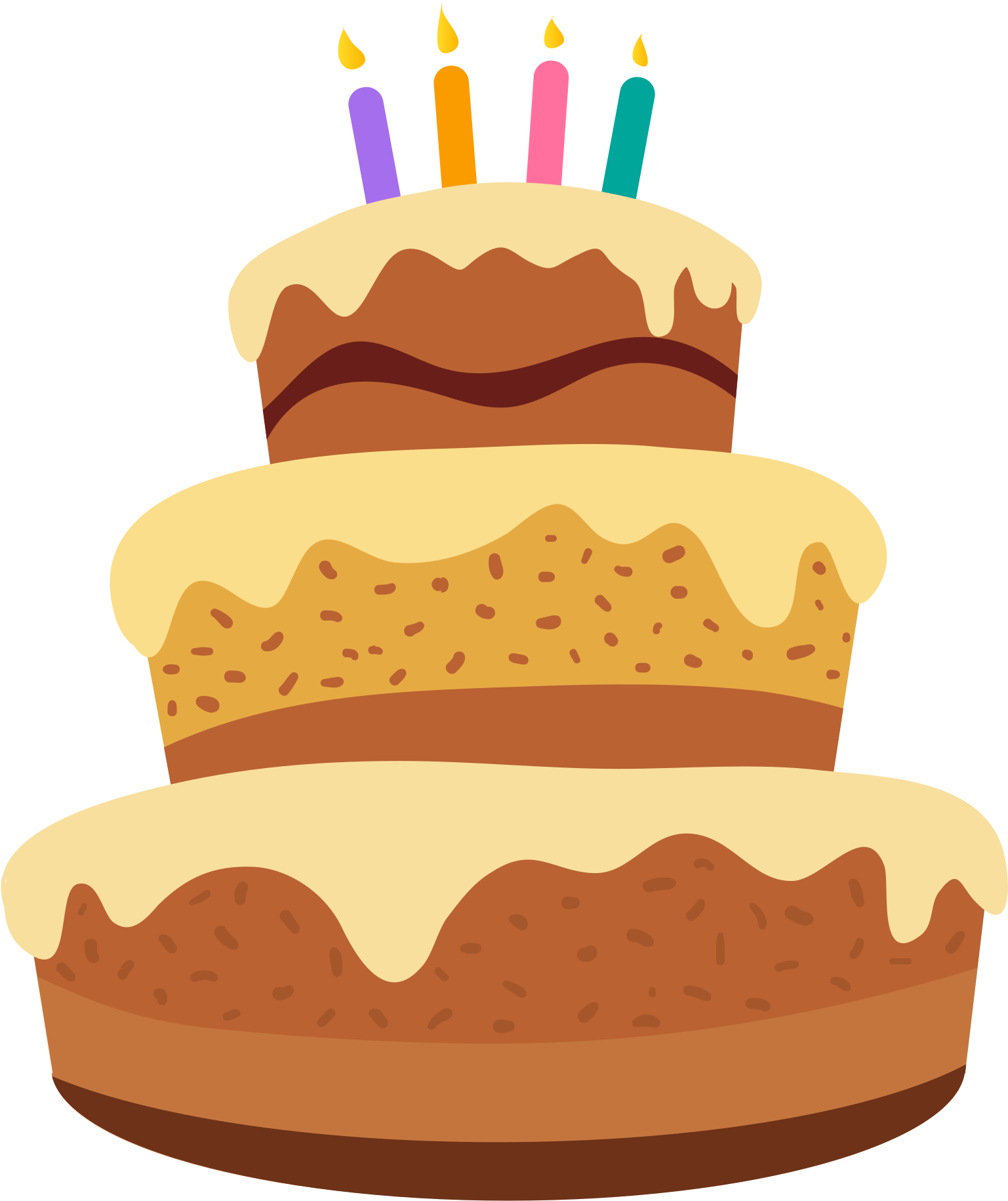 Three Tiered Birthday Cake With Candles Cartoon Clipart Cake Happy Birthday Cartoon 00x00 Png Clipart Download