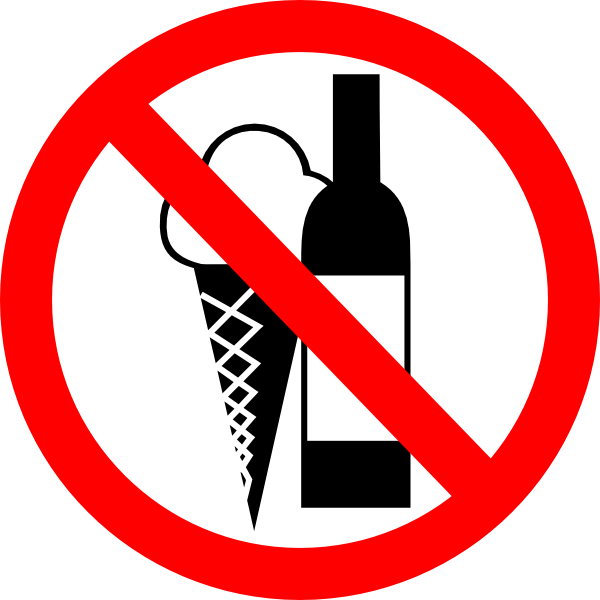 Sign No Food Or Drink Clip Art - Don T Drink Alcohol (600x600)