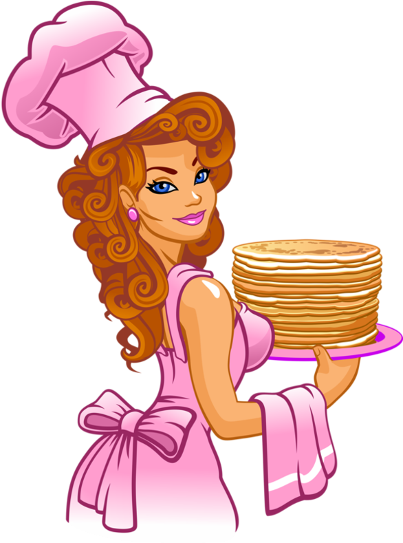 Personnages, Illustration, Individu, Personne, Gens - Woman Cooking Clip Art Png (609x800)