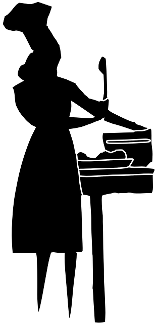 Clipart Info - Woman Cooking Silhouette Png (320x640)