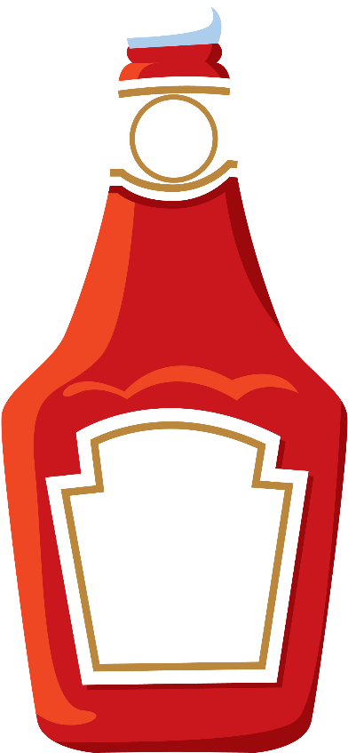 Piquenique - Minus - Ketchup Bottle Clip Art (409x900)