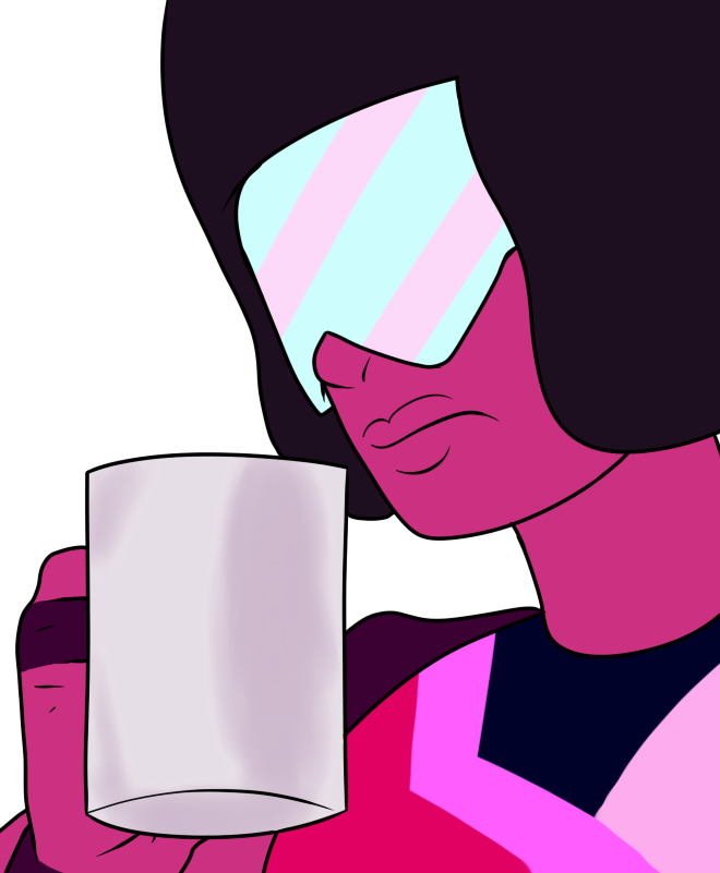 Coffee Breakfast Pink Purple Cartoon Clip Art - Steven Universe Drink Coffee (660x801)