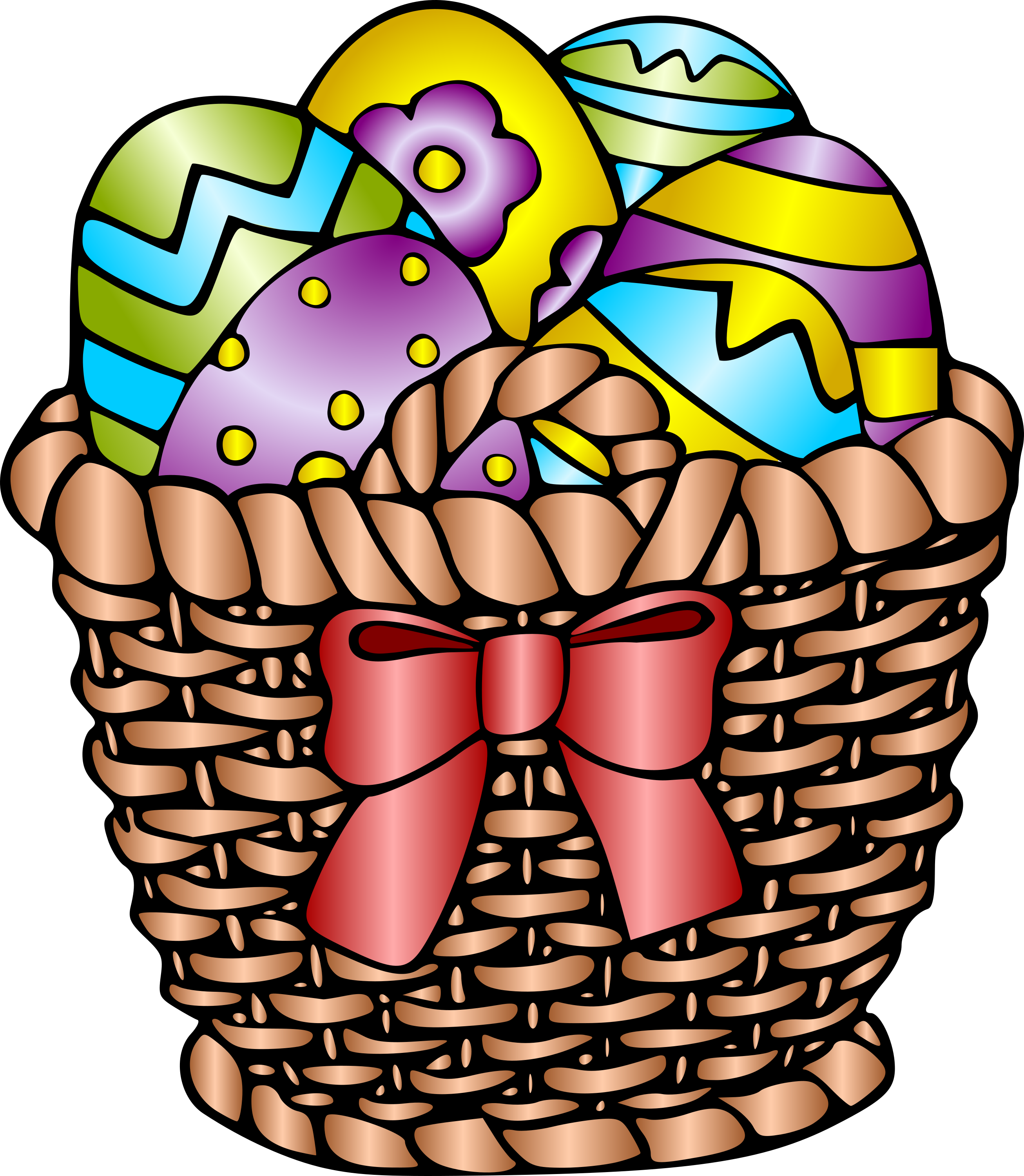 Easter - - ✿‿ - Easter Basketsclip Artrabbitquillingteddy - Velikonoce Omalovánky (2613x3000)