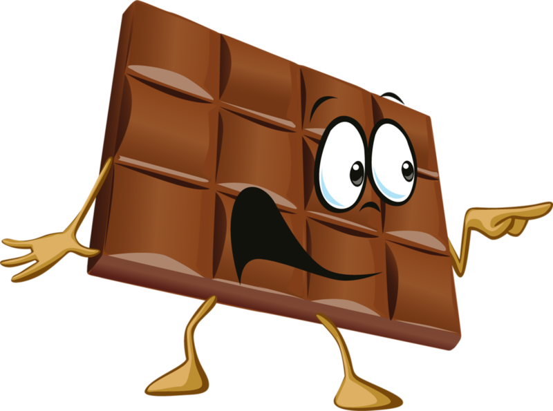 Шк- - Schokoladenriegel Clipart Lustig (800x595)